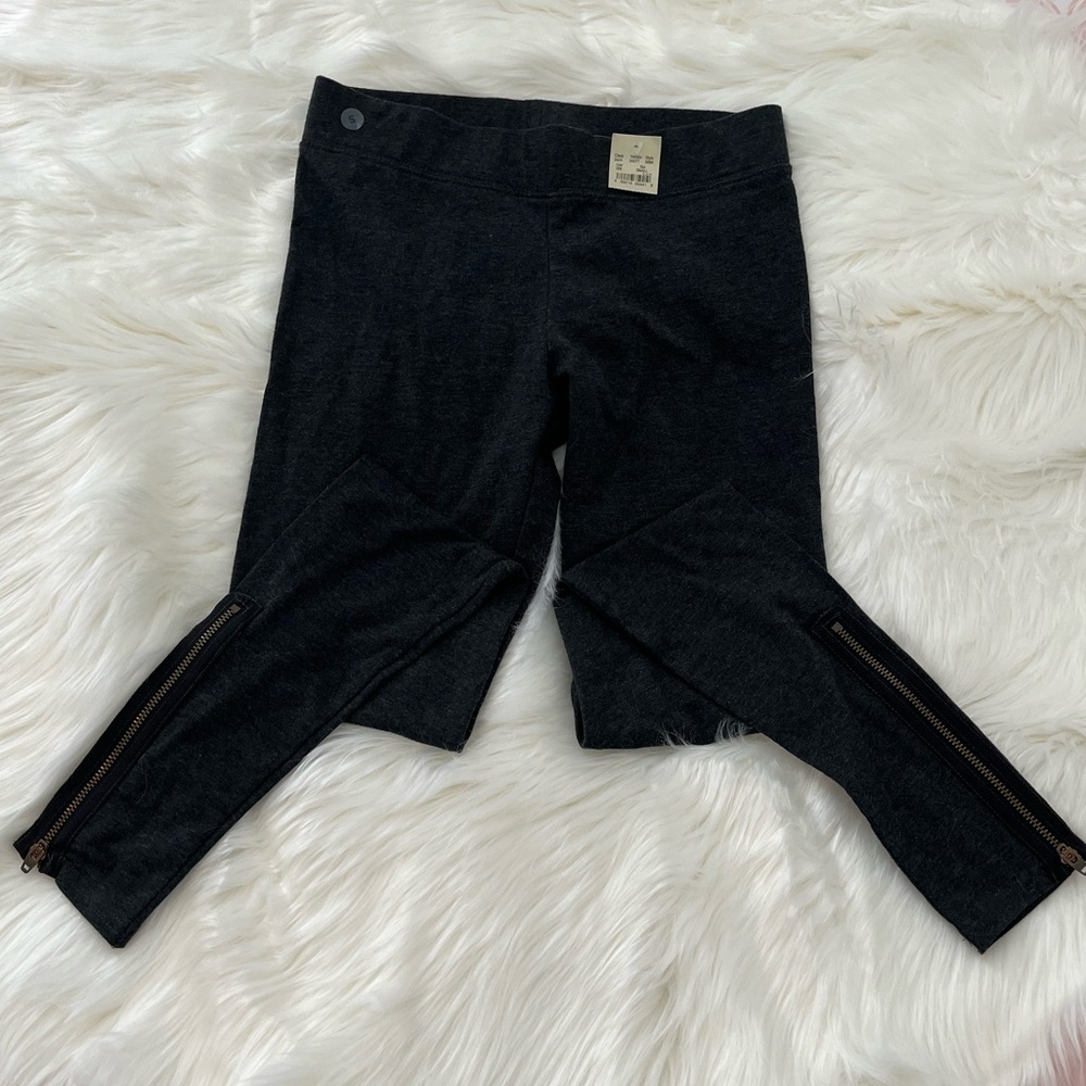 American Eagle Outfitters gray leggings with zip detail at ankle